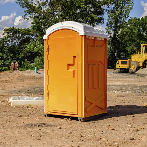 how often are the portable toilets cleaned and serviced during a rental period in Buffalo County South Dakota